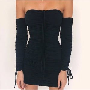 fashion nova rushed dress